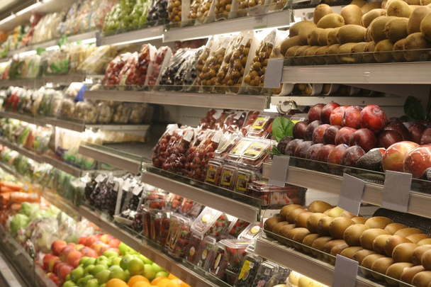 スーパー ケースは、様々 な冷凍食品 - 写真・画像