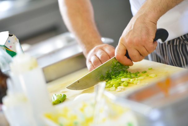 Close up of chef hands cooking - Fotoğraf, Görsel