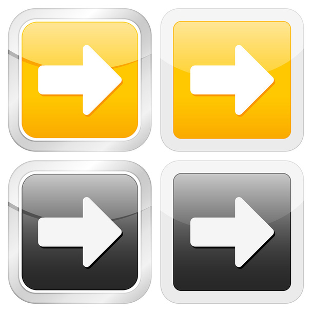 square icon arrow right - Vector, imagen