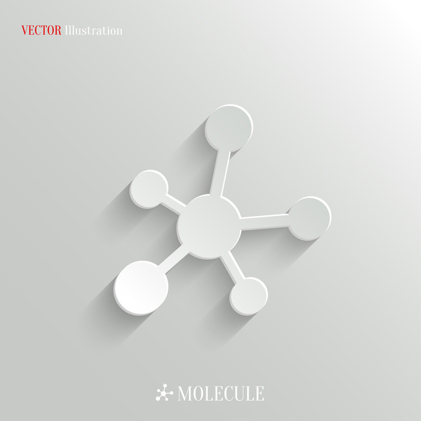 Molecule icon - vector education background - Vektör, Görsel