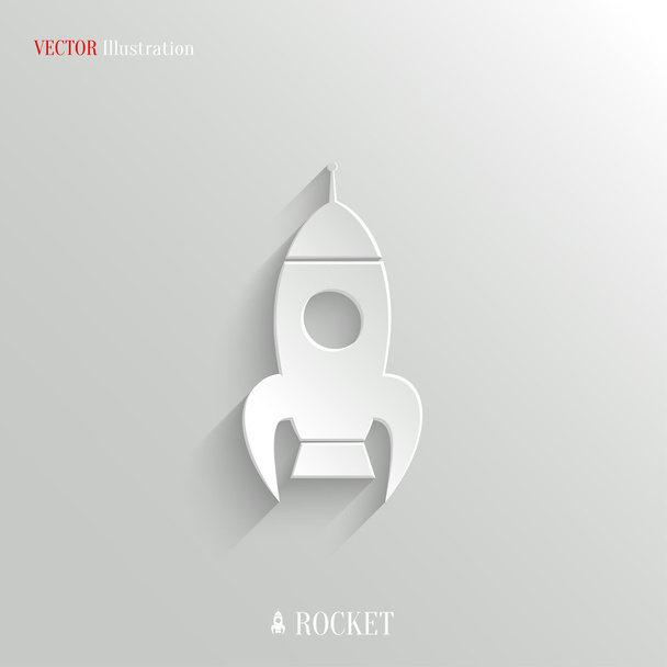 Rocket icon - vector web background - Vektor, Bild