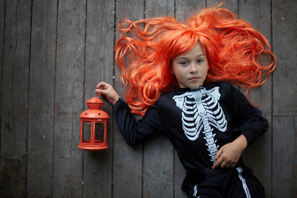 Red-haired Halloween girl - Photo, Image