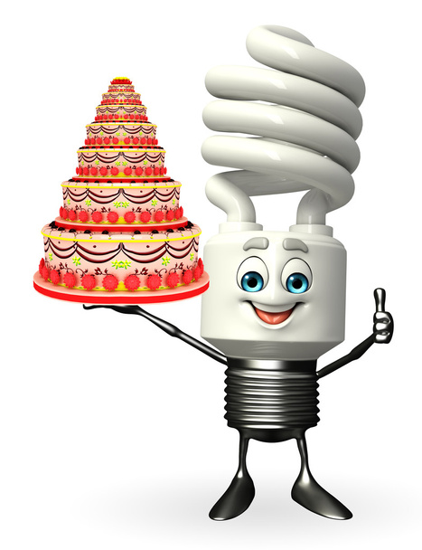 CFL Character with cake - Zdjęcie, obraz