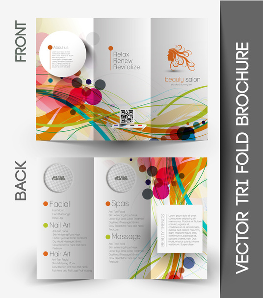Tri-fold брошура дизайн
 - Вектор, зображення
