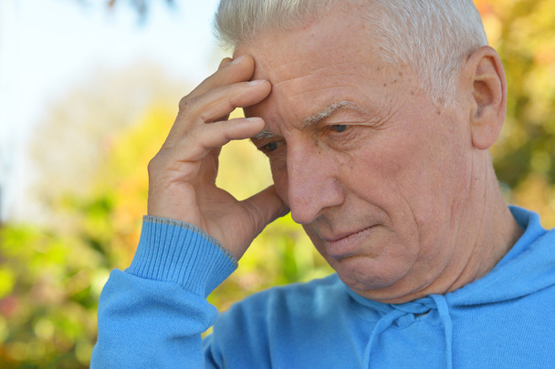 Senior man thinking about something - Photo, image