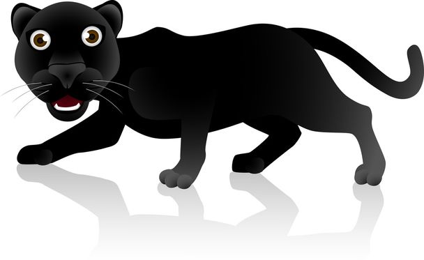 Black panther cartoon - Vector, afbeelding