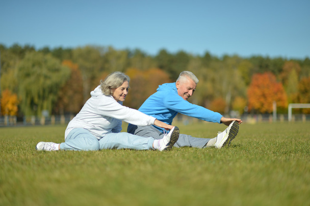 Senior couple exercising - Photo, Image