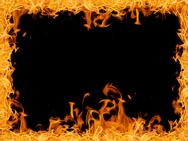 Yellow   fire frame - Photo, image