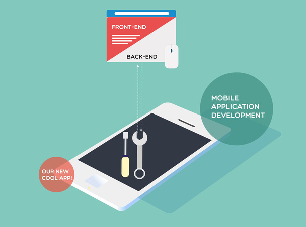 Mobile application development - Vektor, Bild
