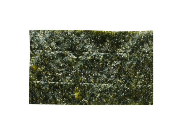 One dry nori sheet isolated on white - Foto, afbeelding