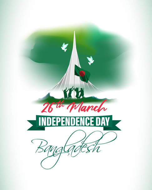 Vektori kuvitus Hyvää Bangladeshin itsenäisyyspäivää - Vektori, kuva