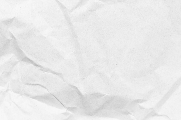 Grunge gerimpelde witte kleur papier textuur achtergrond - Foto, afbeelding