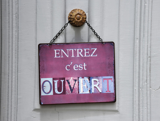 sign at French shop - Photo, Image