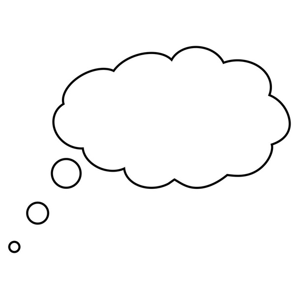 Bolha pensar ícone de sonho, balão de ar quente nuvem, modelo de caixa cômica - Vetor, Imagem