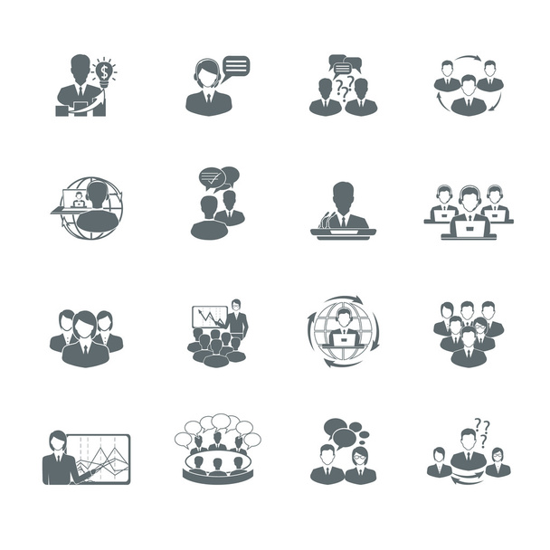 Conjunto de iconos de reunión
 - Vector, imagen