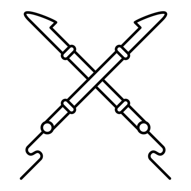 Kılıç simgesi. vektör illüstrasyonu - Vektör, Görsel