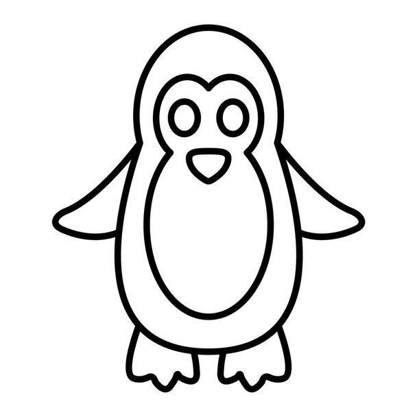 vector illustration of cute penguin icon - Διάνυσμα, εικόνα