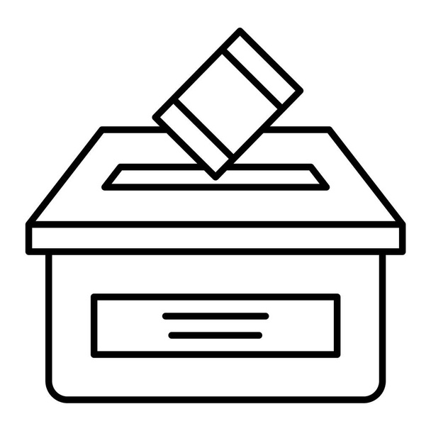 vote box  icon. outline illustration of carton vector icons for web - Vector, Image