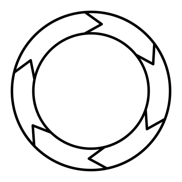 Kreis mit Schatten auf weißem Hintergrund - Vektor, Bild