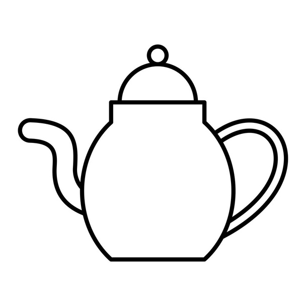 icona teiera. illustrazione schematica di icone vettoriali teiera per il web - Vettoriali, immagini