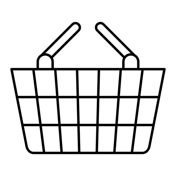 Ostoskori kuvake. yksinkertainen kuva supermarket cart vektori kuvakkeet web design eristetty valkoisella taustalla - Vektori, kuva