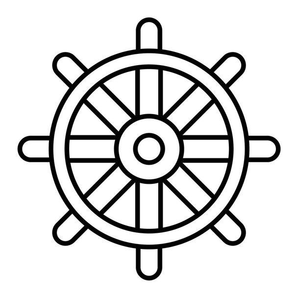 значок рульового колеса корабля. начерк ілюстрації човнів Векторні іконки для Інтернету
 - Вектор, зображення
