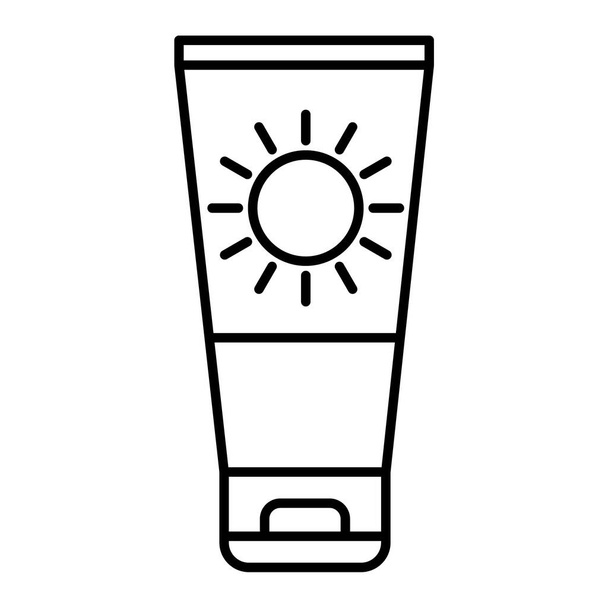 іконка сонцезахисного крему на білому фоні, Векторні ілюстрації
 - Вектор, зображення