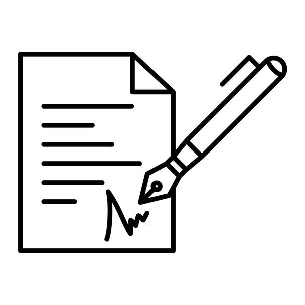 значок документа. Контурная иллюстрация векторных значков карандашей для веб-страниц - Вектор,изображение