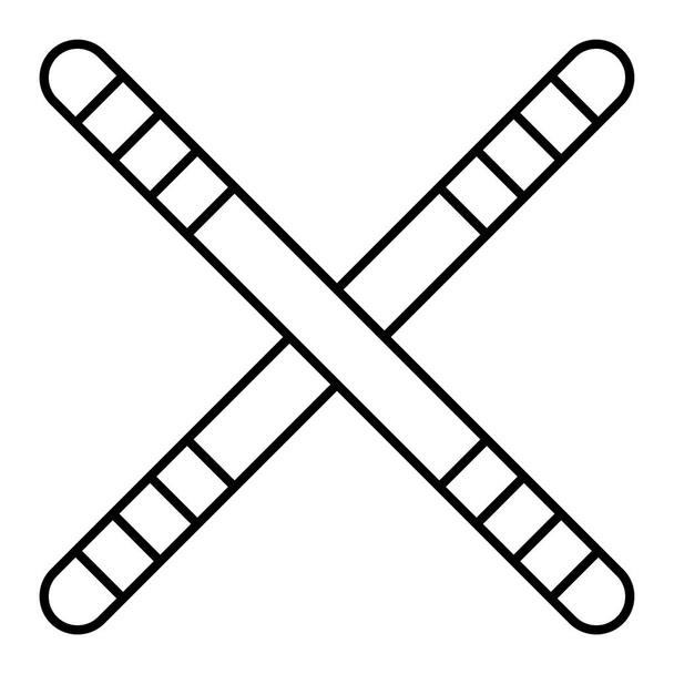 Baseballschläger-Symbol. Skizze Illustration der Hockeyclub Vektor-Symbole für Web - Vektor, Bild