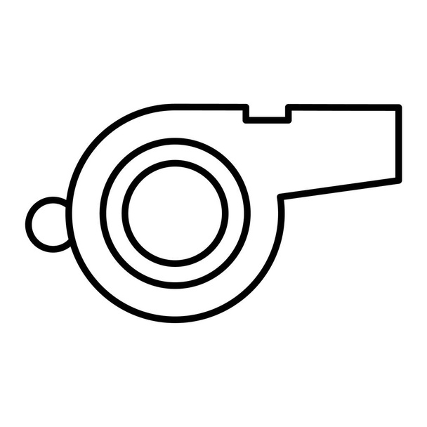 Ikona gwizdka. zarys sprzętu sportowego wektor ilustracja symbol projektowania stron internetowych izolowane na białym tle - Wektor, obraz