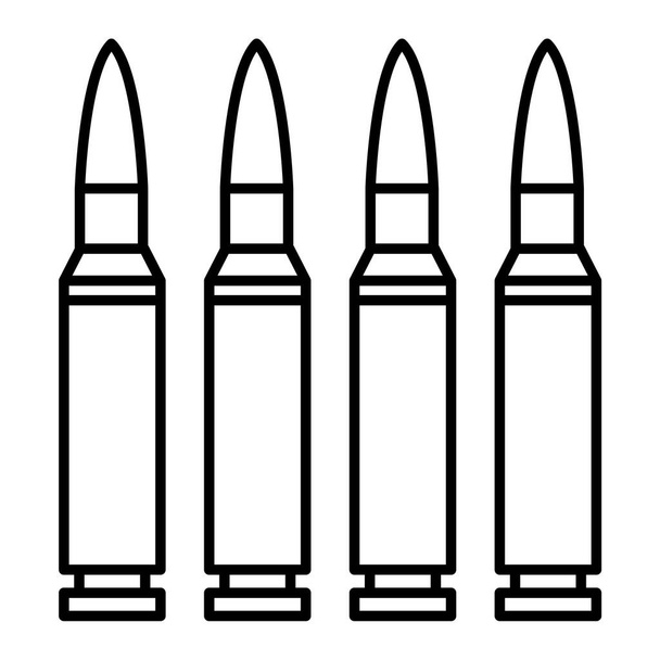 conjunto de iconos de bala aislados sobre fondo blanco. ilustración vectorial - Vector, Imagen