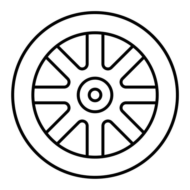 icono de rueda. esquema ilustración de los iconos de vectores de neumáticos para la web - Vector, imagen