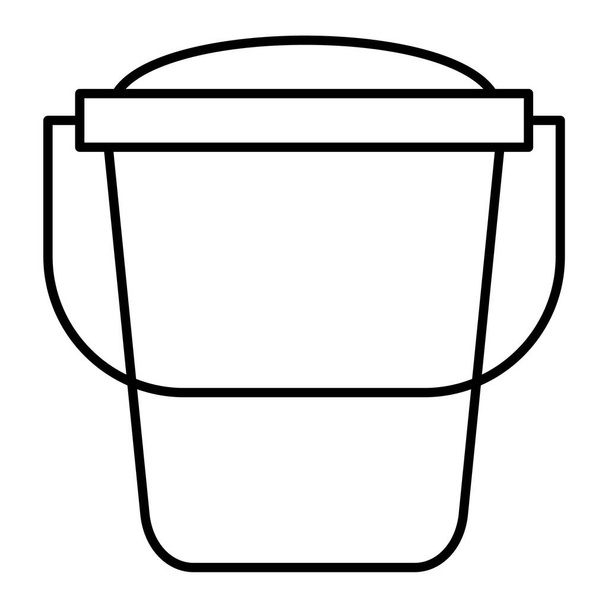 Ícone de balde. delinear ilustração de ícones de vetor de limpeza para web - Vetor, Imagem