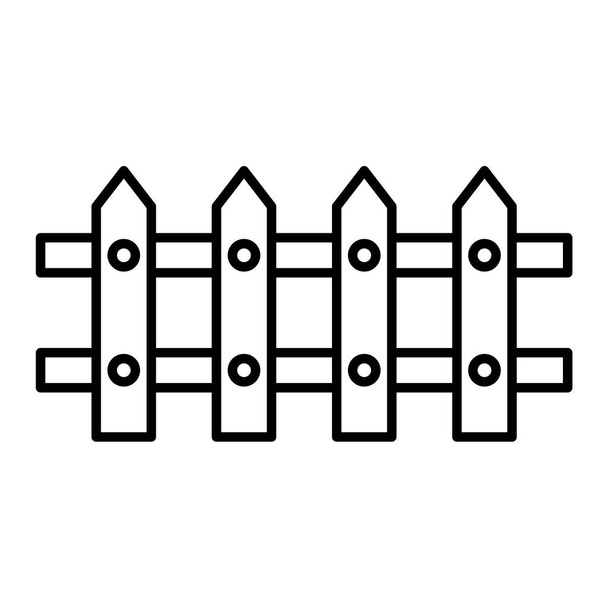 Omheining icoon. schets illustratie van hout vector pictogrammen voor web design - Vector, afbeelding