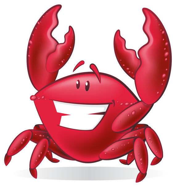 Cute Cartoon Crab Illustration. - Vector, Image