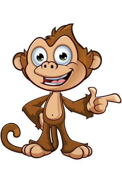 Θρασύς πίθηκο χαρακτήρα - Διάνυσμα, εικόνα