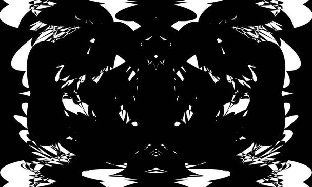 padrão preto místico com ilusão óptica dinâmica e mística - Vetor, Imagem