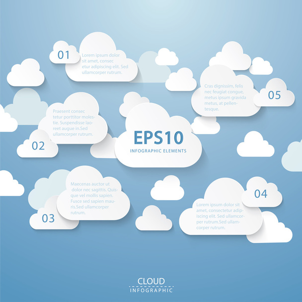 Cloud Infographic - Διάνυσμα, εικόνα