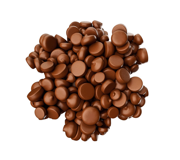 chocolate cookies  isolated on white background - Φωτογραφία, εικόνα