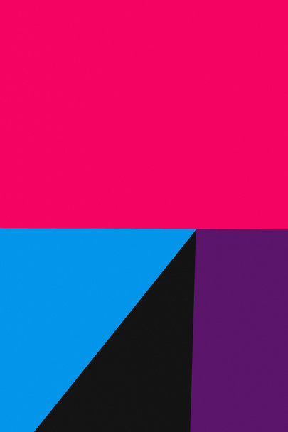 fondo geométrico azul, negro y púrpura con espacio de copia rosa brillante - Foto, Imagen
