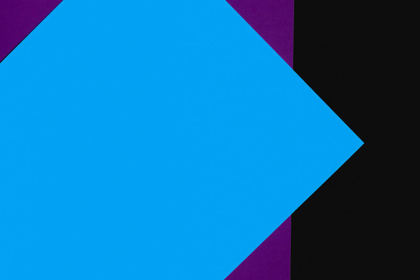 blue, purple and black polygonal background with copy space - Fotoğraf, Görsel