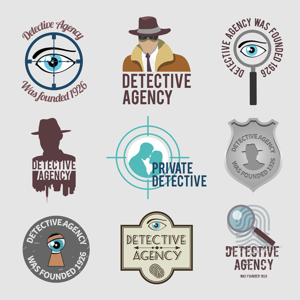 Conjunto de etiquetas Detective
 - Vector, imagen