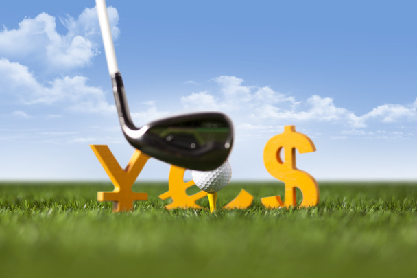 Golf és a pénz - Fotó, kép