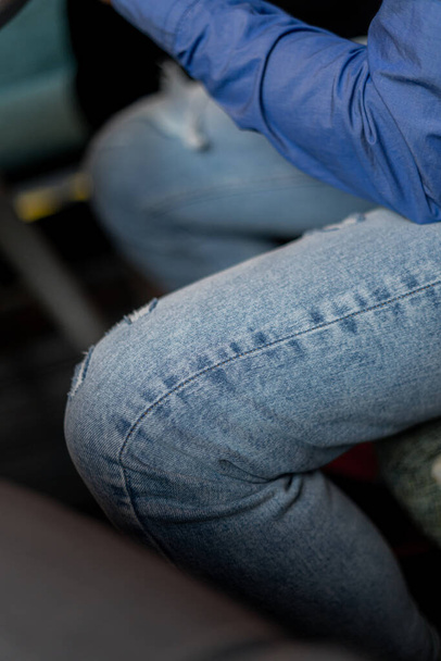 Close up shot of a handosome businessman's leg - Фото, зображення