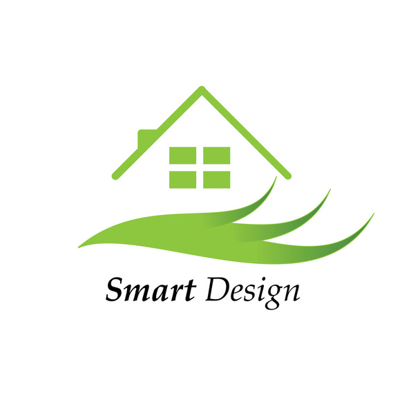 緑の家のロゴ - ベクター画像