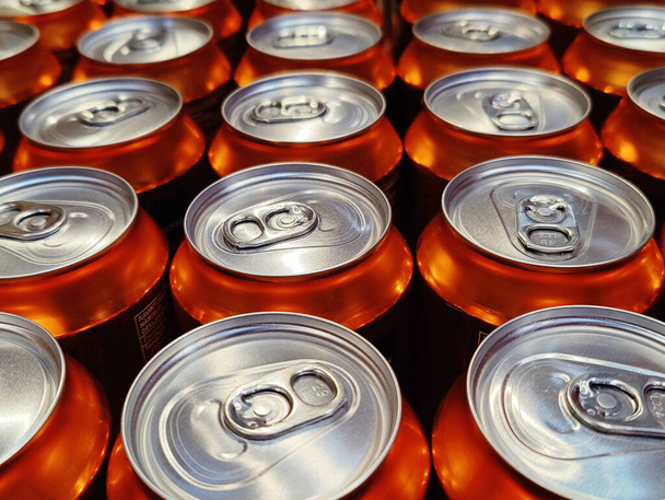 close up of many aluminum cans - Foto, immagini