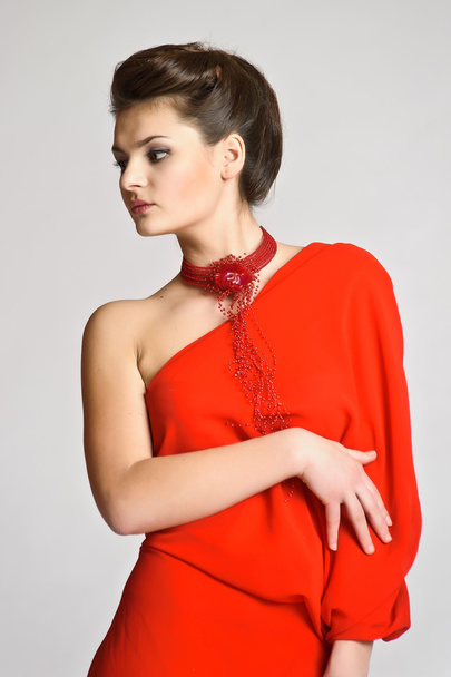 Elegant woman in the red - Fotografie, Obrázek