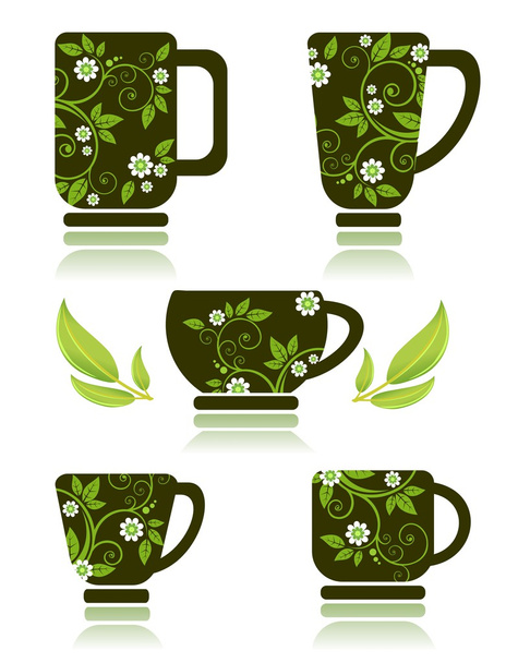 tea cups set - Foto, afbeelding