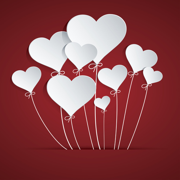 μπαλόνι καρδιά - Διάνυσμα, εικόνα