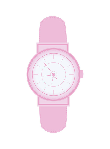 pink wristwatch icon - Vector, afbeelding